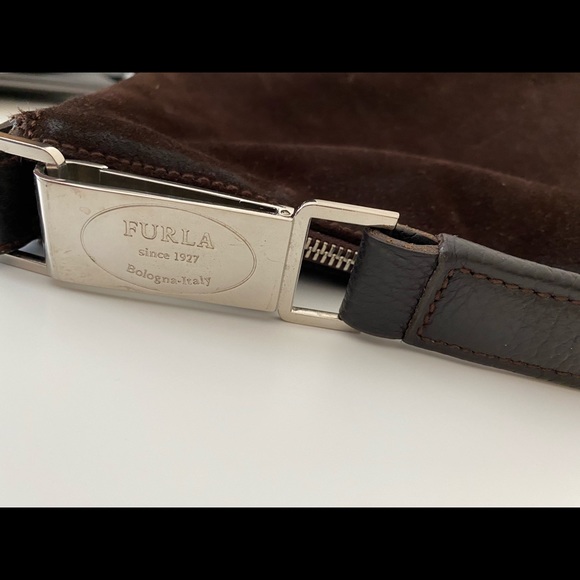 Furla Hobo Bag Dark Brown Like New - Picture 3 of 6